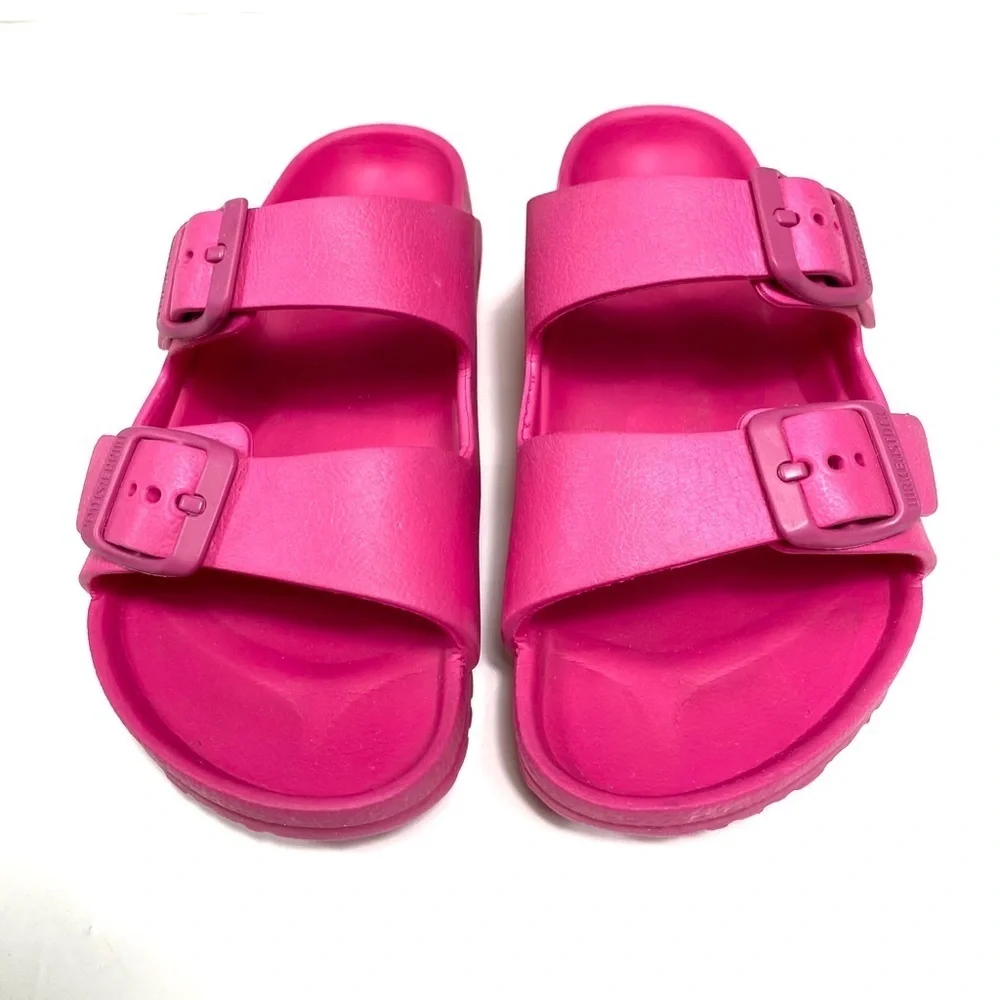 BIRKENSTOCK Arizona Essentials Rubber Sandals Beetroot Purple Pink Size 13 Kids